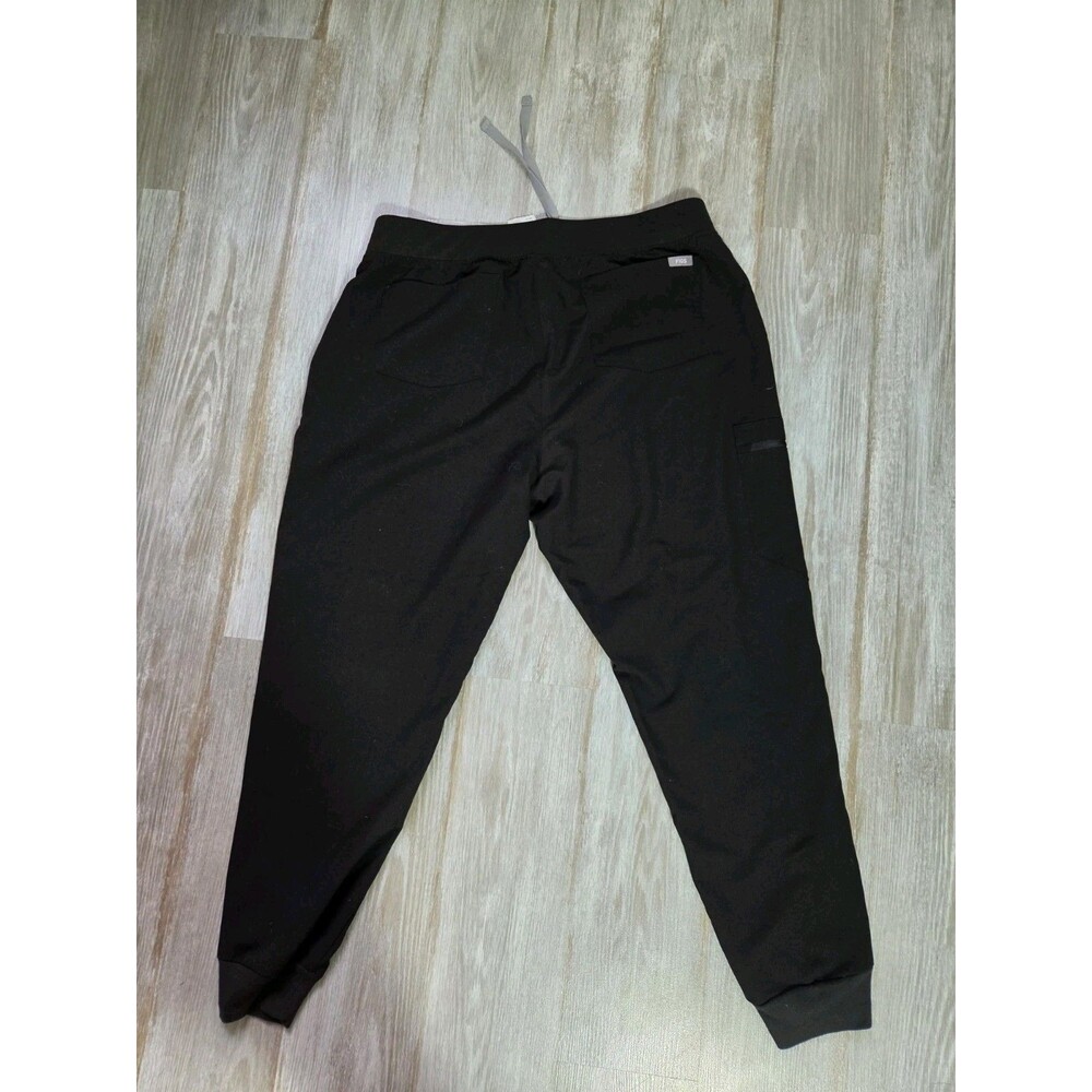 FIGS Zamora Scrub Pants Black Jogger Drawstring Stretch Cargo Womens XL EUC - Picture 8 of 9